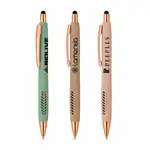 Stylo Avalon Softy Designer à accents or rose avec stylet