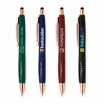 Stylo Avalon Softy à accents or rose avec stylet