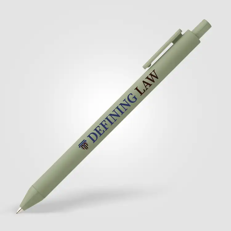 Bloom Essentials Recycled Plastic Retractable Soft Touch Pen #21