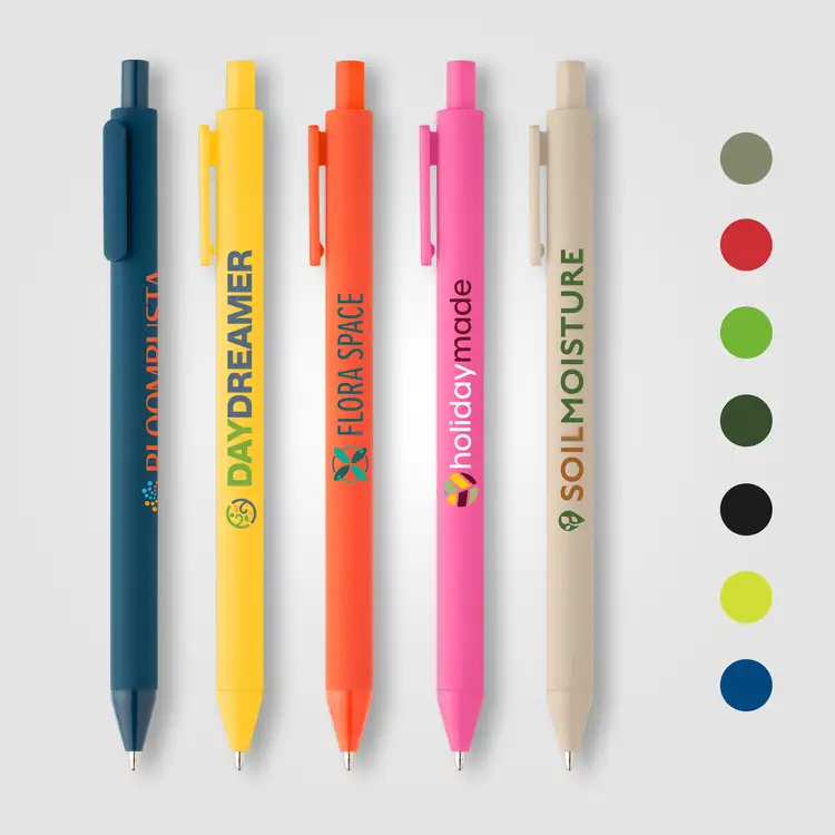 Bloom Essentials Recycled Plastic Retractable Soft Touch Pen