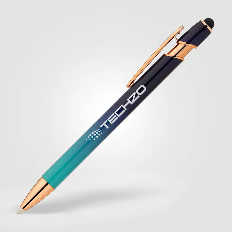 Stylo Ellipse Ombre avec stylet et accents or rose #2