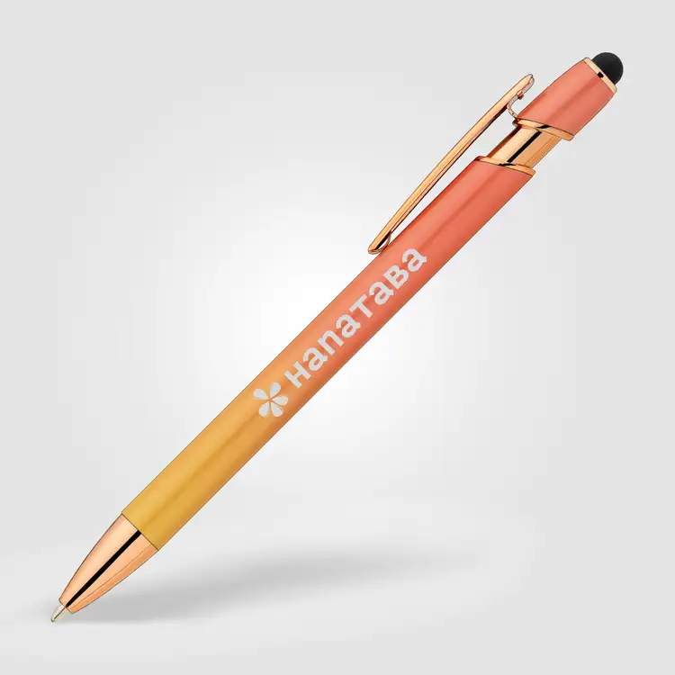 Stylo Ellipse Ombre avec stylet et accents or rose #4