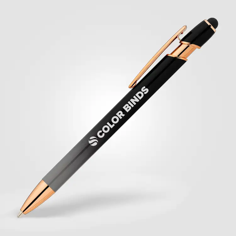 Stylo Ellipse Ombre avec stylet et accents or rose #5