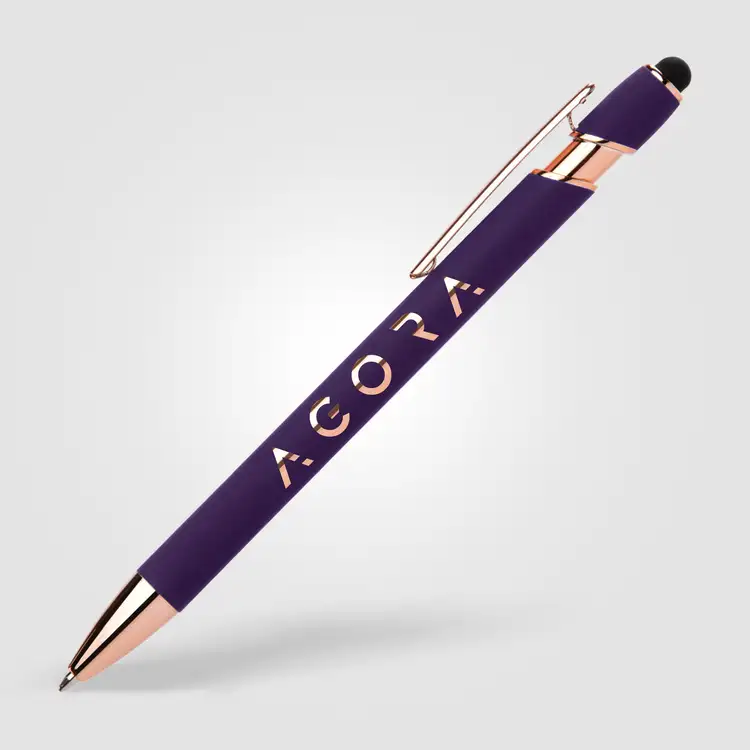 Ellipse Softy Rose Gold Classic Stylus Pen - Laser #5