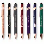 Stylo Ellipse Softy Classic avec stylet et accents or rose - Gravure