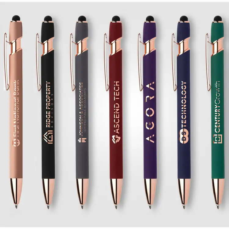 Ellipse Softy Rose Gold Classic Stylus Pen - Laser