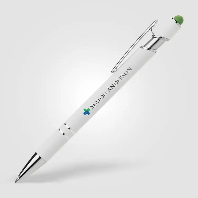Ellipse Softy White Barrel Metal Pen with Stylus #4