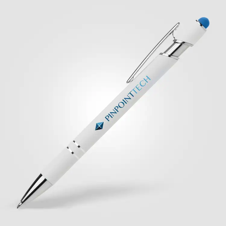 Ellipse Softy White Barrel Metal Pen with Stylus #5