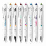 Stylo Ellipse Softy à corps blanc avec stylet coloré