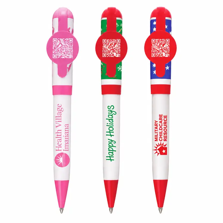 Jumbo QR Billboard Twist Pen with Decorated Cap