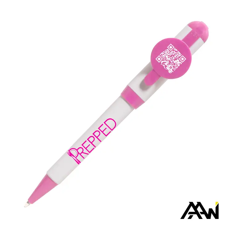 Jumbo QR Billboard White Twist Pen with Coloured Accents #5