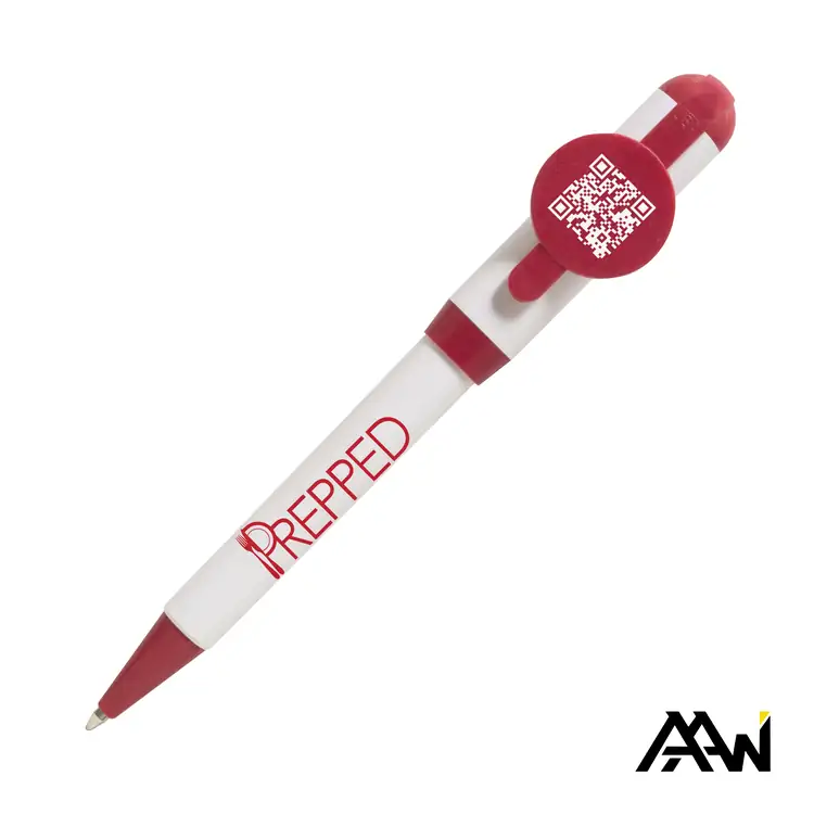 Jumbo QR Billboard White Twist Pen with Coloured Accents #6