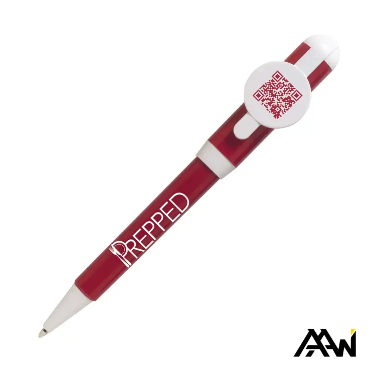 Jumbo QR Billboard Coloured Twist Pen with White Accents #5
