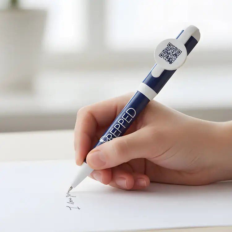 Jumbo QR Billboard Coloured Twist Pen with White Accents #7