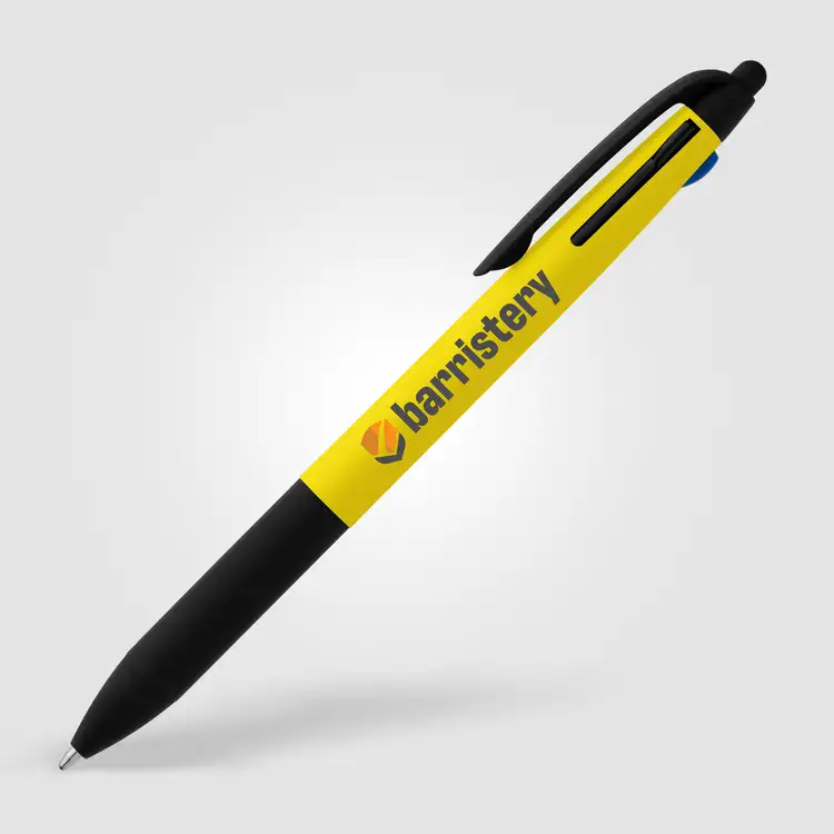 Malta Essentials Recycled Plastic 3-in-1 Stylus Neon Grip Multi-Ink Pen #11