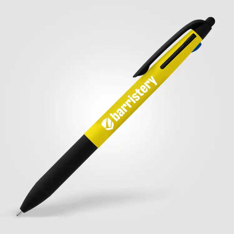 Malta Essentials Recycled Plastic 3-in-1 Stylus Neon Grip Multi-Ink Pen #12