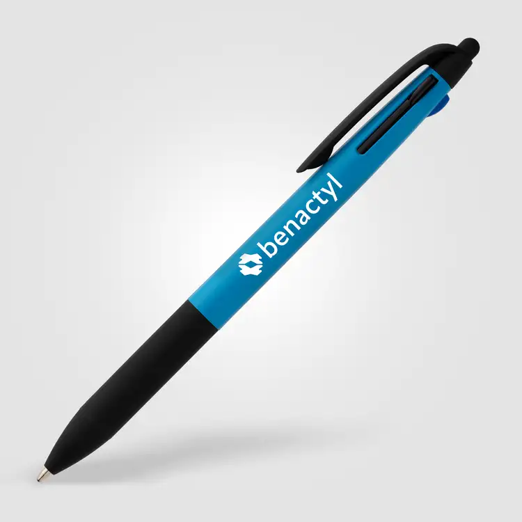 Malta Essentials Recycled Plastic 3-in-1 Stylus Neon Grip Multi-Ink Pen #6