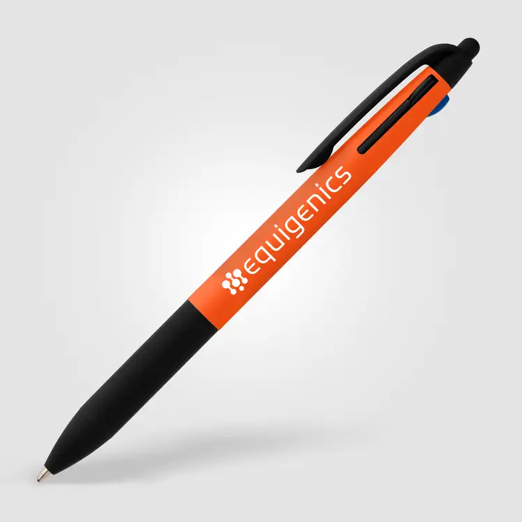 Malta Essentials Recycled Plastic 3-in-1 Stylus Neon Grip Multi-Ink Pen #8