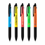 Stylo Malta Essentials à trois encres avec stylet en plastique recyclé