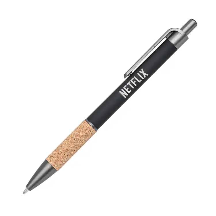 Otto Aluminum Pen with Cork Grip & Blue Ink Refill #2