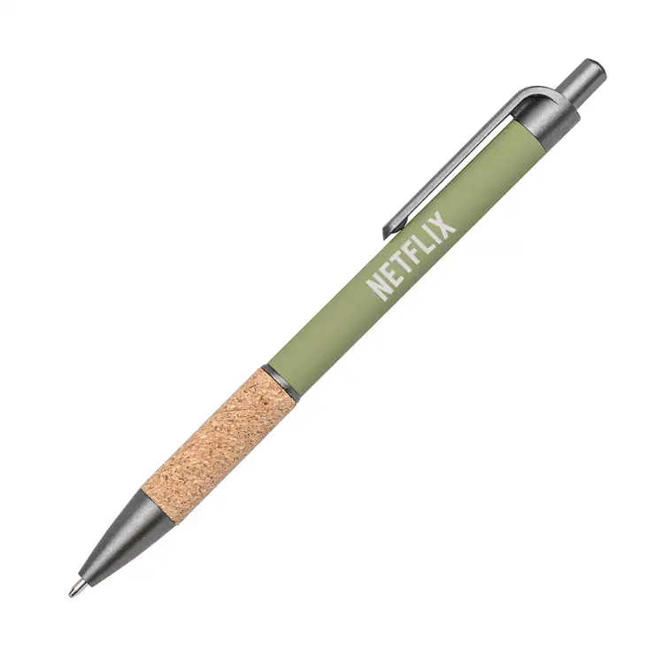 Otto Aluminum Pen with Cork Grip & Blue Ink Refill #4