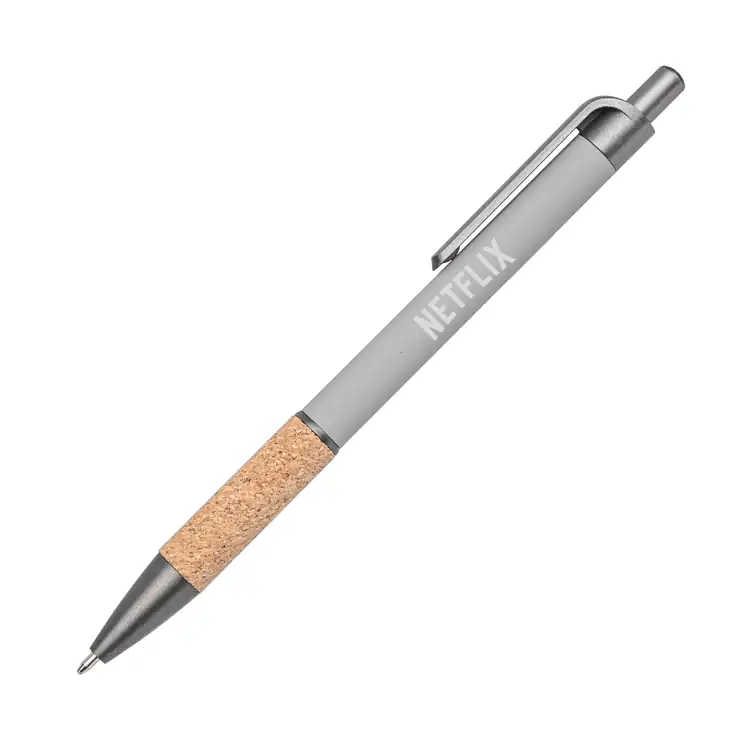 Otto Aluminum Pen with Cork Grip & Blue Ink Refill #5