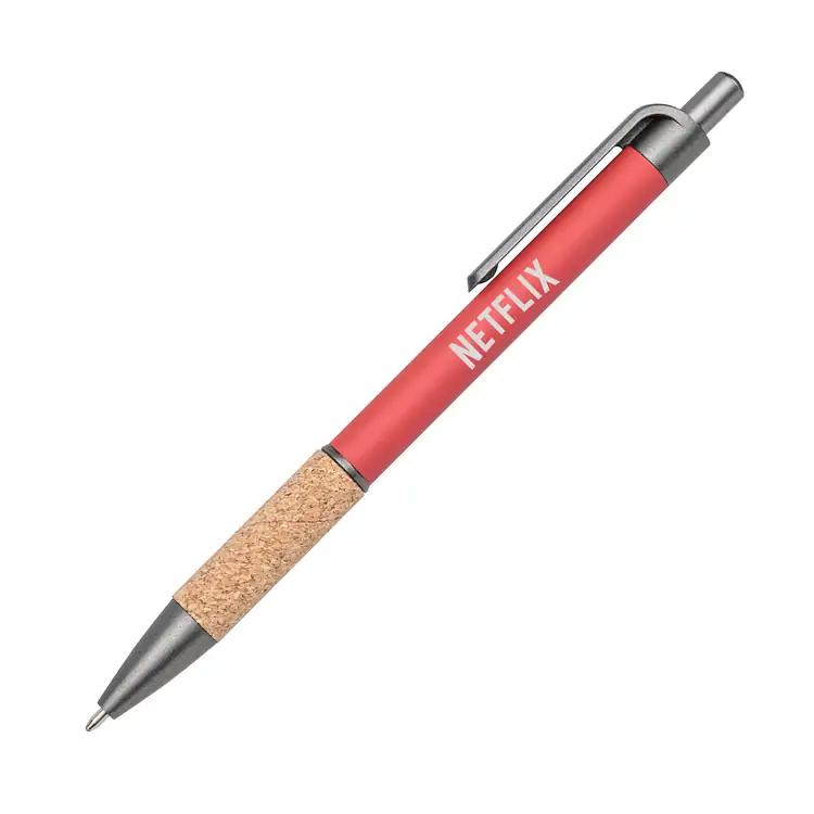 Otto Aluminum Pen with Cork Grip & Blue Ink Refill #6