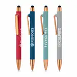 Stylo Paris Softy à accents or rose avec stylet