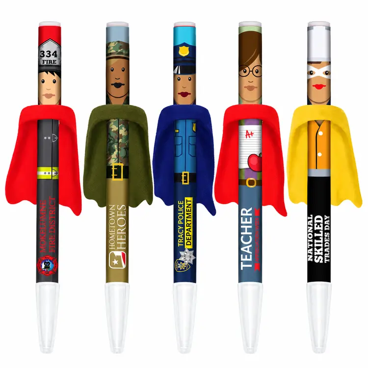 Stylo Pen Heroes Héros locaux pour femme avec cape