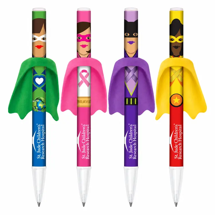 Stylo Pen Heroes Sensibilisation pour femme avec cape