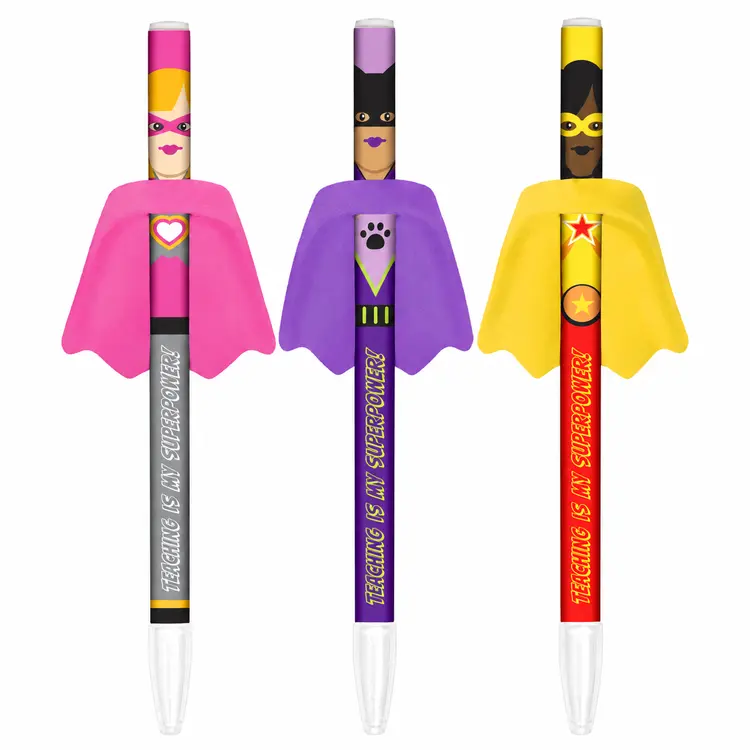 Stylo Pen Heroes Superhéros pour femme avec cape