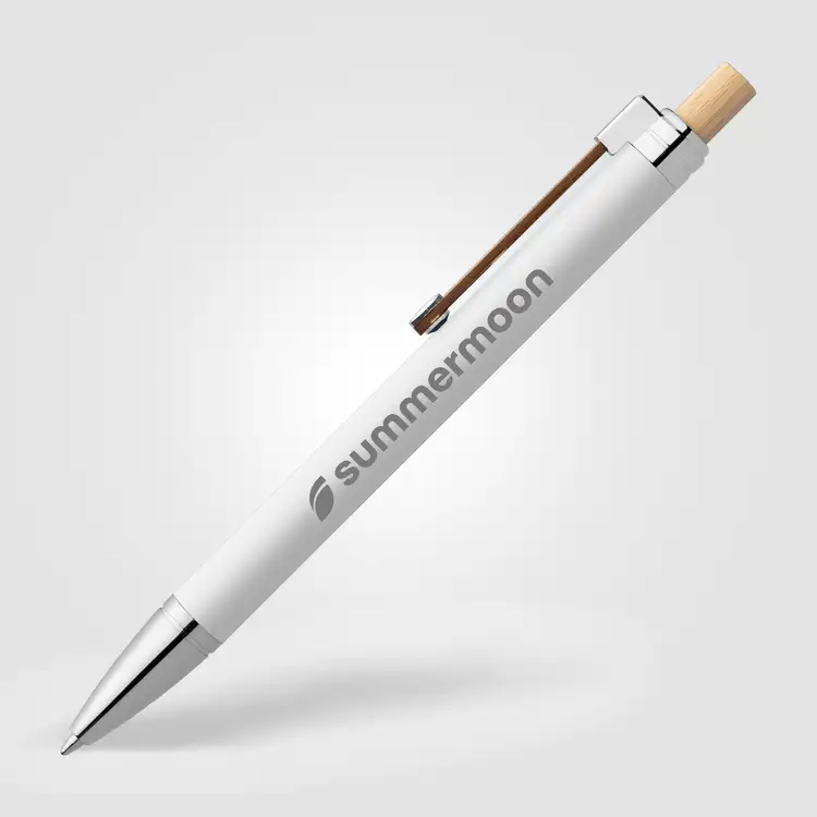 Stylo Phoenix en aluminium recyclé et bambou FSC avec stylet #3