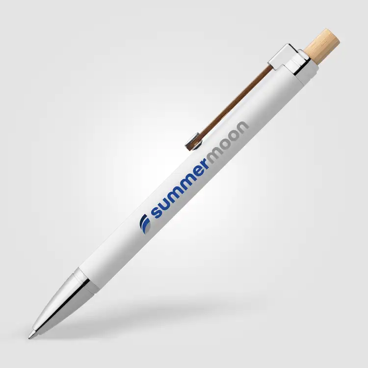 Stylo Phoenix en aluminium recyclé et bambou FSC avec stylet #4