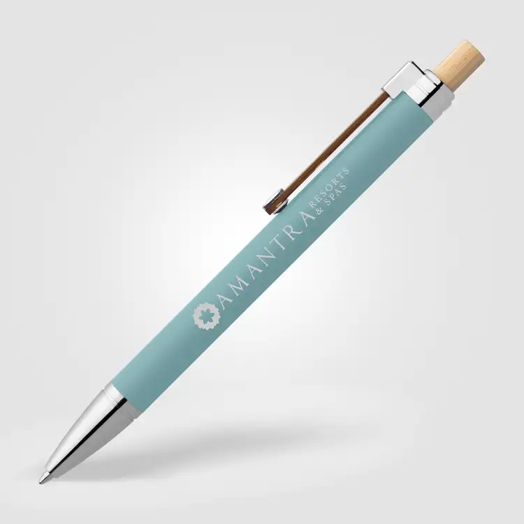 Stylo Phoenix en aluminium recyclé et bambou FSC avec stylet #5