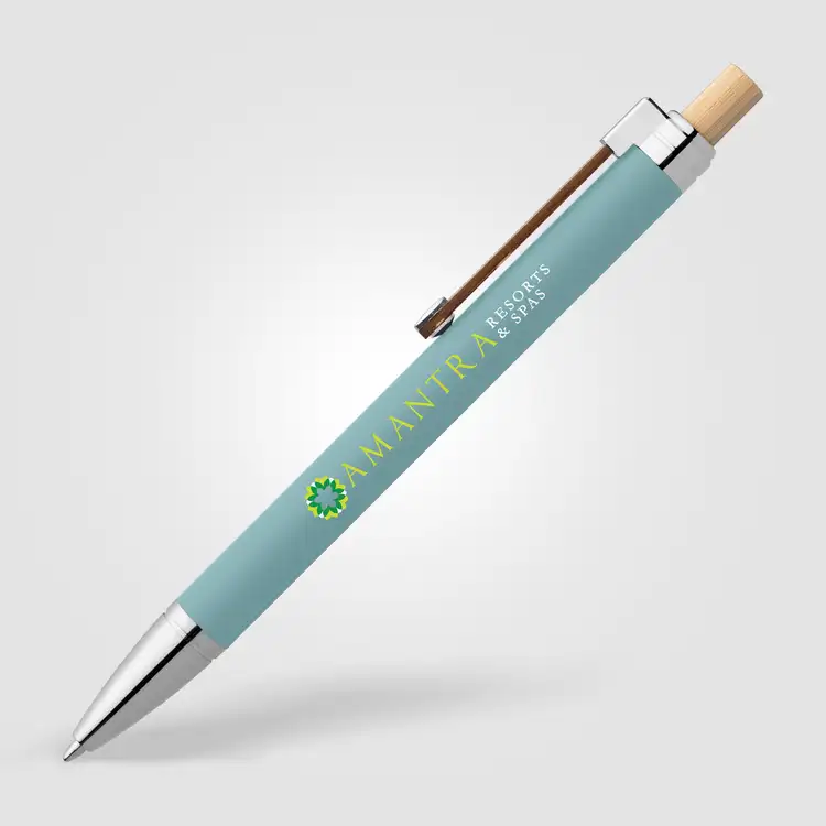 Stylo Phoenix en aluminium recyclé et bambou FSC avec stylet #6