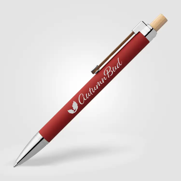Stylo Phoenix en aluminium recyclé et bambou FSC avec stylet #7