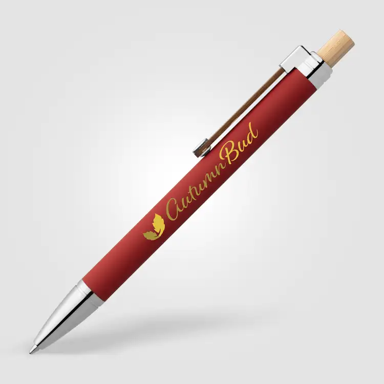 Stylo Phoenix en aluminium recyclé et bambou FSC avec stylet #8