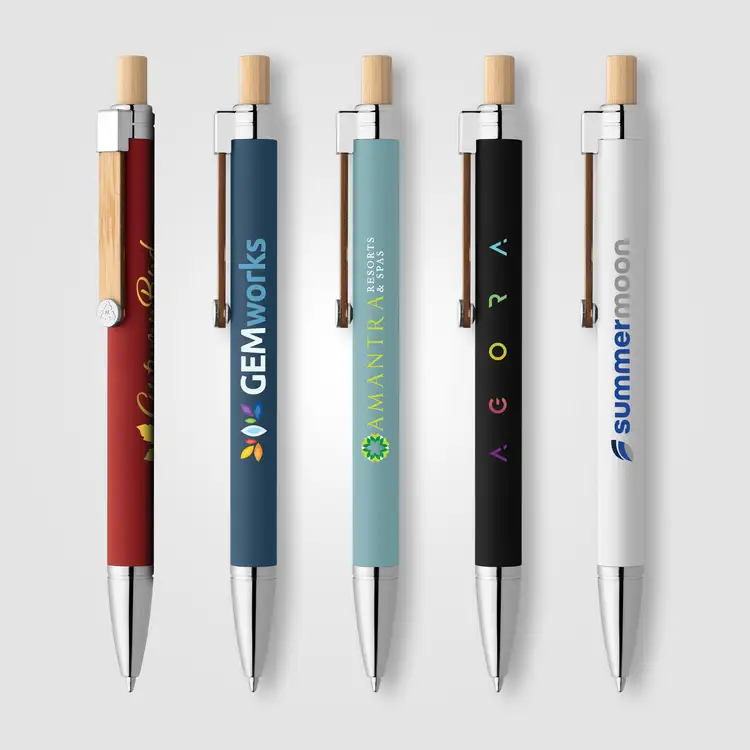 Stylo Phoenix en aluminium recyclé et bambou FSC avec stylet