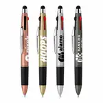 Stylo Quattro Softy métallique à quatre encres avec stylet