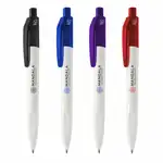 RePen Squared White rPET Pen with Translucent Accents