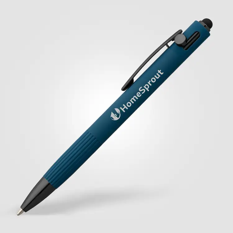 Stylo Saga en aluminium recyclé à mécanisme coulissant avec stylet #3