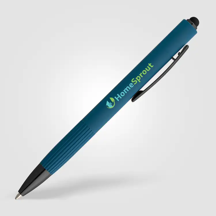 Stylo Saga en aluminium recyclé à mécanisme coulissant avec stylet #4
