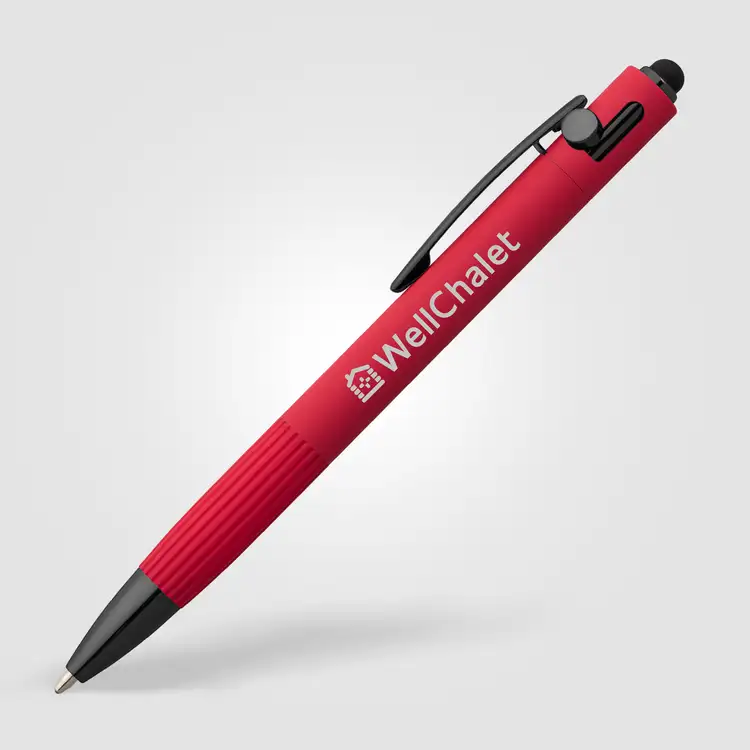 Stylo Saga en aluminium recyclé à mécanisme coulissant avec stylet #8