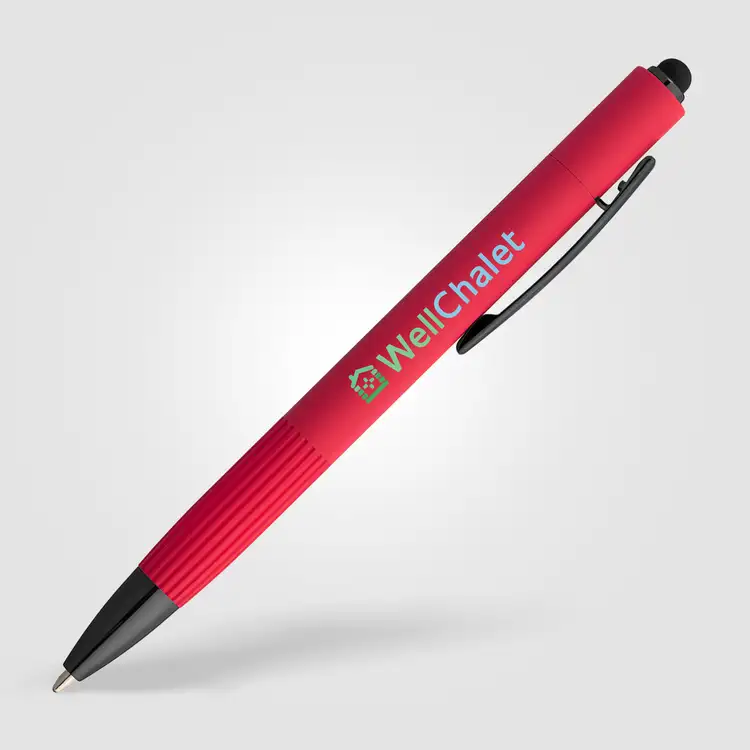 Stylo Saga en aluminium recyclé à mécanisme coulissant avec stylet #9