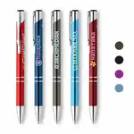Stylo Tres-Chic métallique en aluminium recyclé à accents chromés