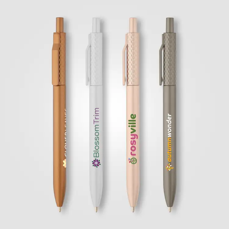 Vale Recycled Plastic Diamond Textured Metallic Pen #2
