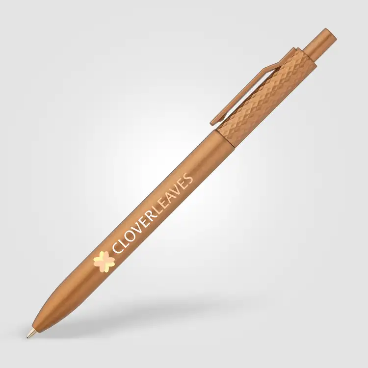 Vale Recycled Plastic Diamond Textured Metallic Pen #3