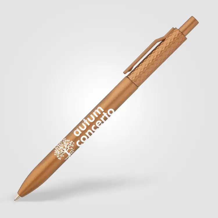 Vale Recycled Plastic Diamond Textured Metallic Pen #4