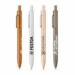 Stylo Vale métallique texturé en plastique recyclé