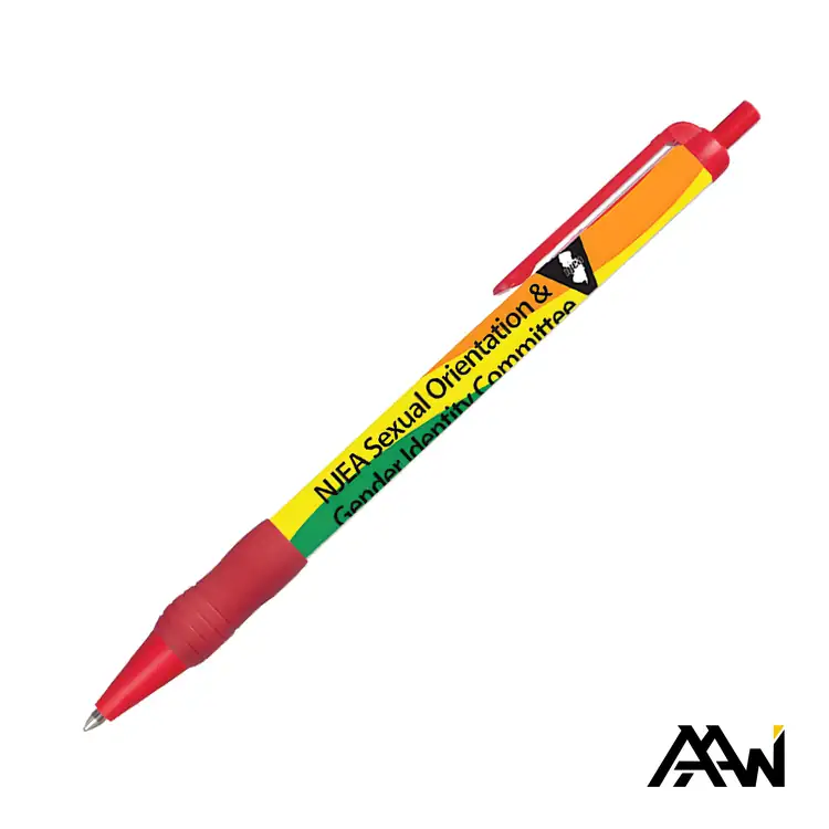 Value Slim Grip Pen with Multicolor Print and Matte Trim #7